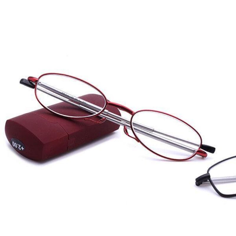 Femmes Hommes Portable Lumière Pliant Cercle Lentille Lunettes De Lecture Flexible Télescopique Presbytie Lunettes