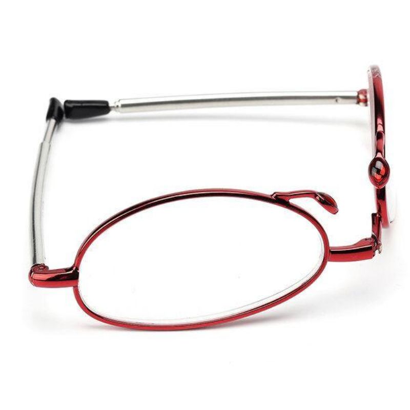 Femmes Hommes Portable Lumière Pliant Cercle Lentille Lunettes De Lecture Flexible Télescopique Presbytie Lunettes