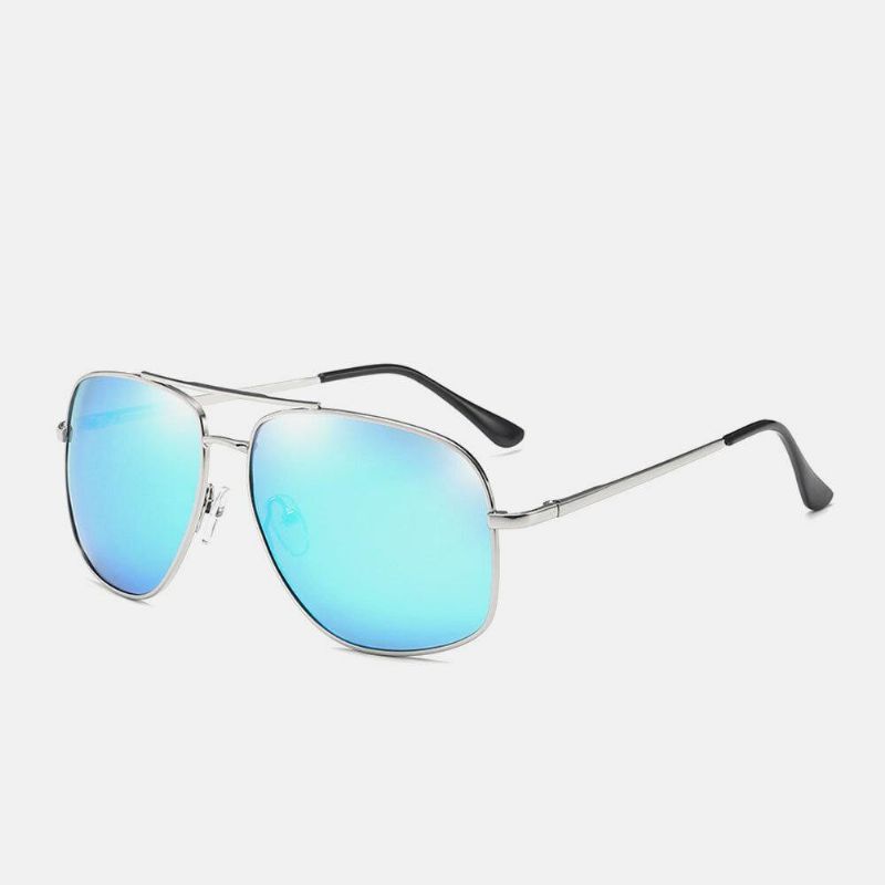 Lunettes De Soleil Polarisées À Double Pont En Métal Pour Hommes