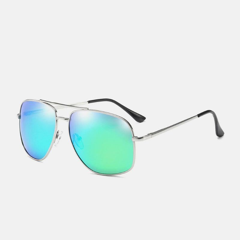 Lunettes De Soleil Polarisées À Double Pont En Métal Pour Hommes