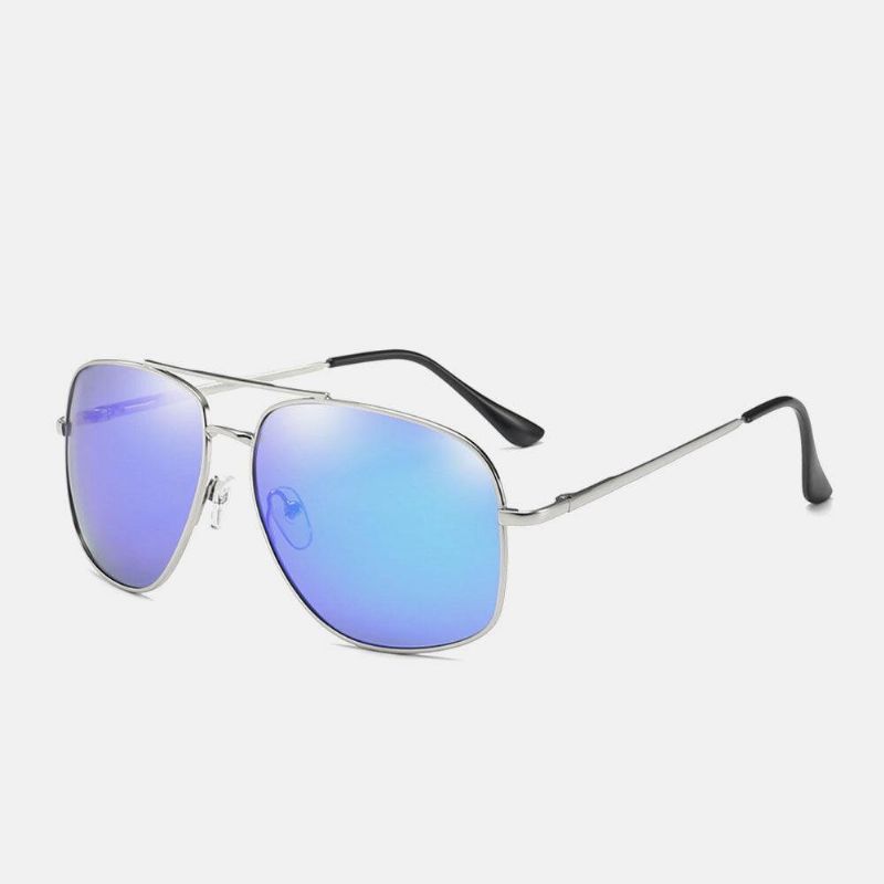 Lunettes De Soleil Polarisées À Double Pont En Métal Pour Hommes