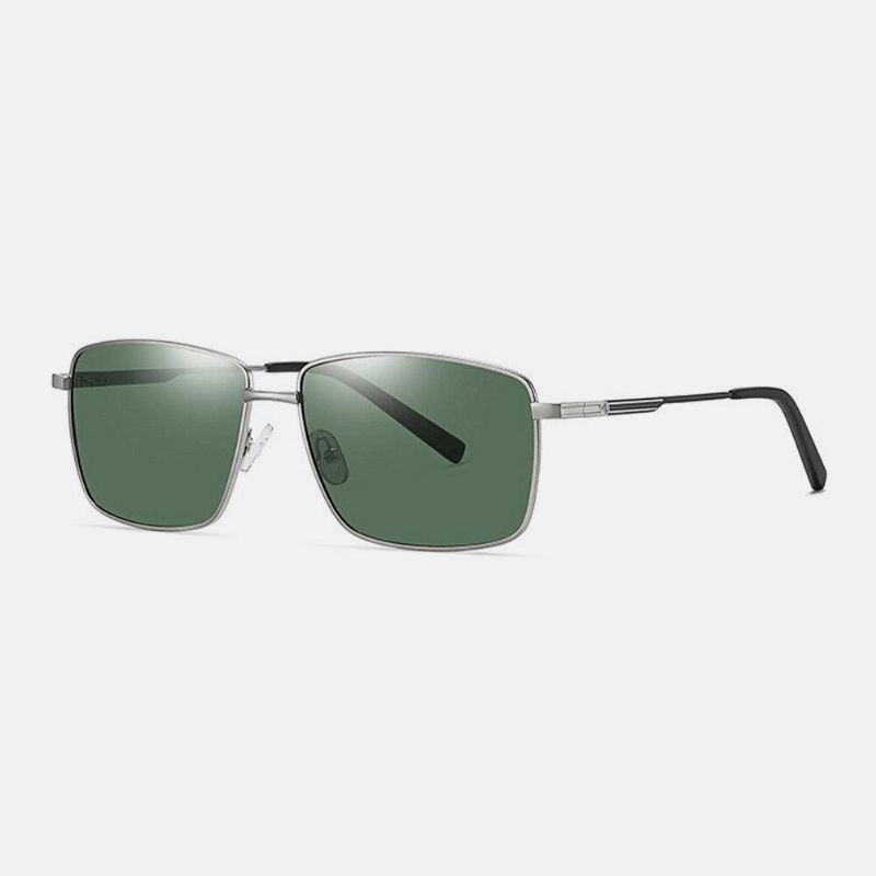 Lunettes De Soleil Polarisées À Monture En Métal Avec Protection Uv Pour Hommes