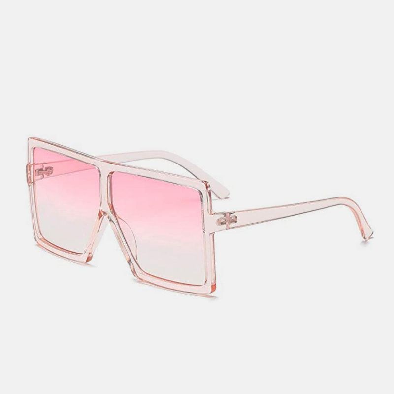 Lunettes De Soleil De Protection Uv À Monture Carrée Surdimensionnée Vintage Pour Femmes