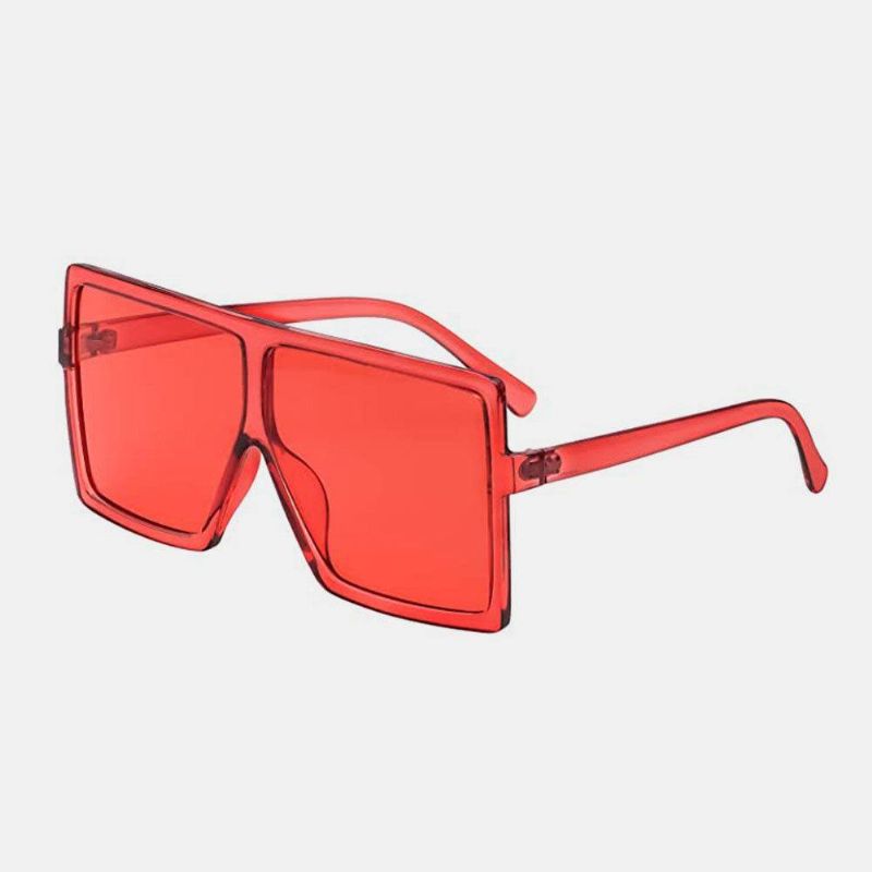 Lunettes De Soleil De Protection Uv À Monture Carrée Surdimensionnée Vintage Pour Femmes