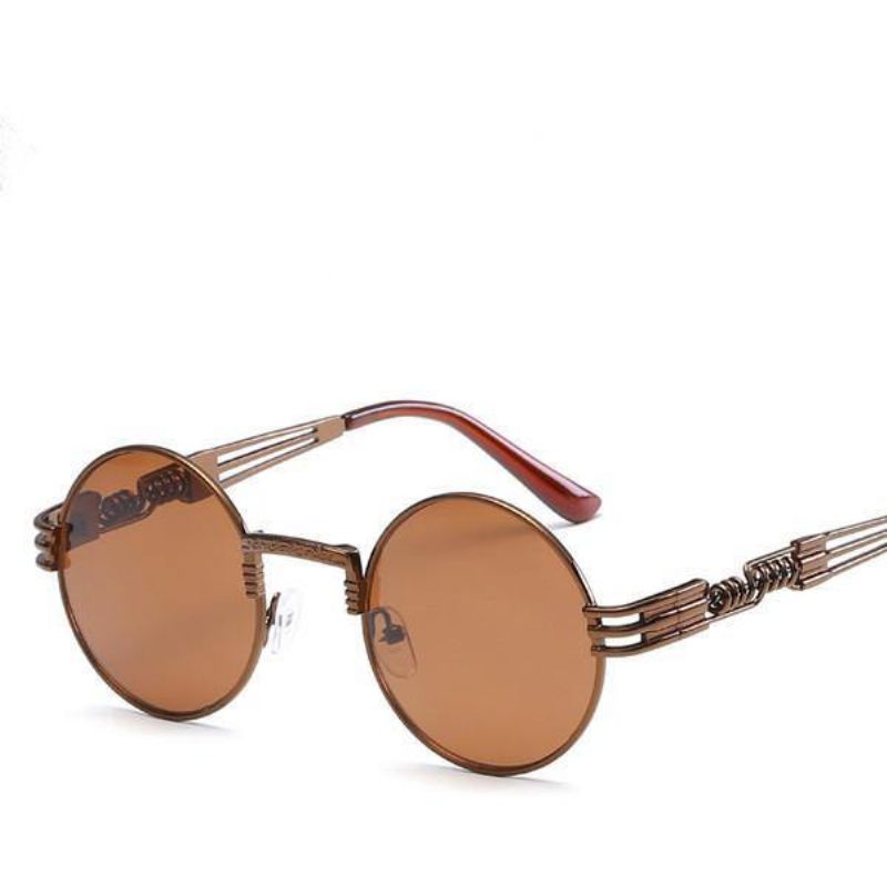 Lunettes De Soleil Steampunk Rondes Gothiques Classiques Pour Femmes