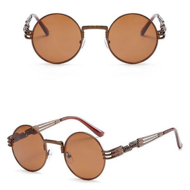 Lunettes De Soleil Steampunk Rondes Gothiques Classiques Pour Femmes