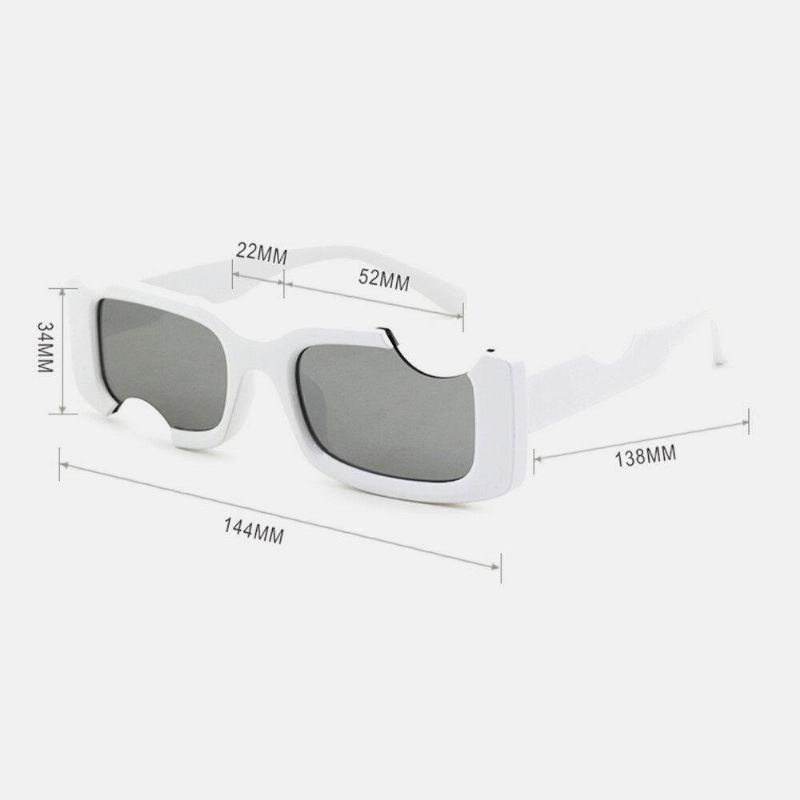 Lunettes De Soleil Unisexes À Cadre Carré Irrégulier Et Non Plein Cadre Avec Protection Uv Et Profil Spécial