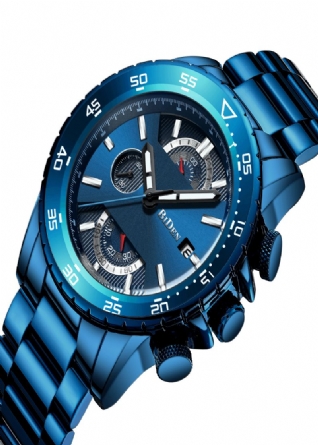 0150 Chronographe Affichage De La Date Montre À Quartz Business Style Hommes Montres