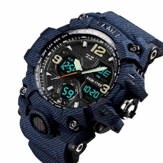 1155b Militaire Camouflage Étanche Multi-fonction Extérieur Double Montre Numérique