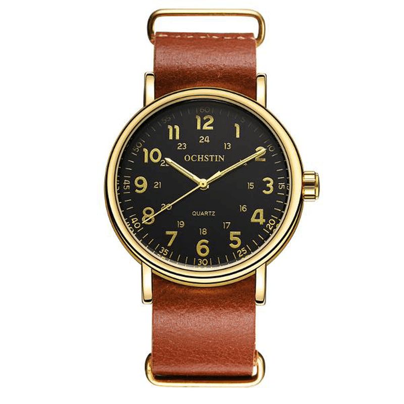 1249 Montre À Quartz Pour Homme Avec Bracelet En Cuir Décontracté Montre D'affaires