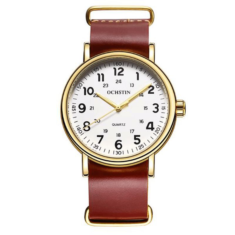 1249 Montre À Quartz Pour Homme Avec Bracelet En Cuir Décontracté Montre D'affaires