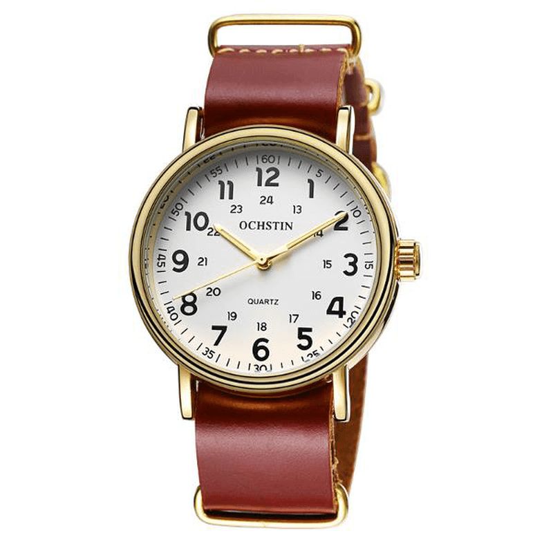 1249 Montre À Quartz Pour Homme Avec Bracelet En Cuir Décontracté Montre D'affaires