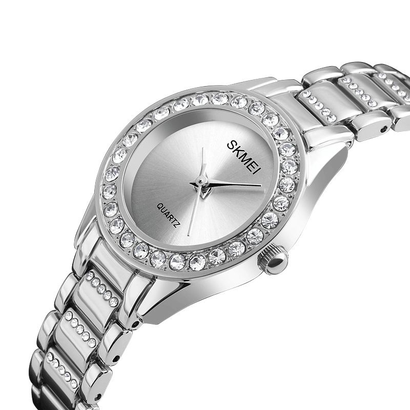 1262 Montre-bracelet Étanche Pour Femme Bracelet En Acier Inoxydable Cadeau Montre À Quartz