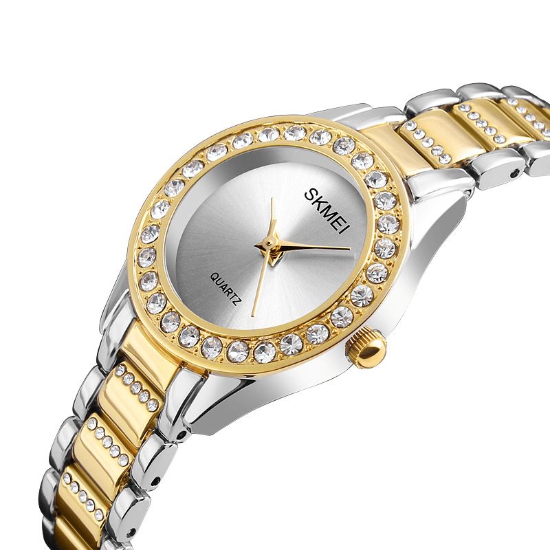 1262 Montre-bracelet Étanche Pour Femme Bracelet En Acier Inoxydable Cadeau Montre À Quartz