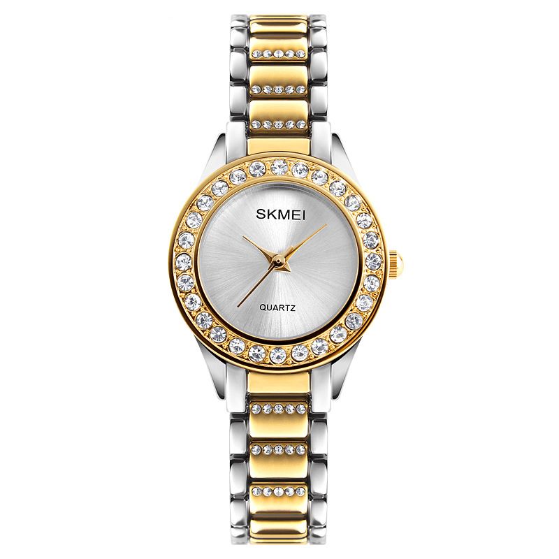 1262 Montre-bracelet Étanche Pour Femme Bracelet En Acier Inoxydable Cadeau Montre À Quartz