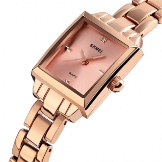 1407 Mode Femmes Montre Lumière Luxe 3atm Étanche Bracelet En Acier Inoxydable Montre À Quartz