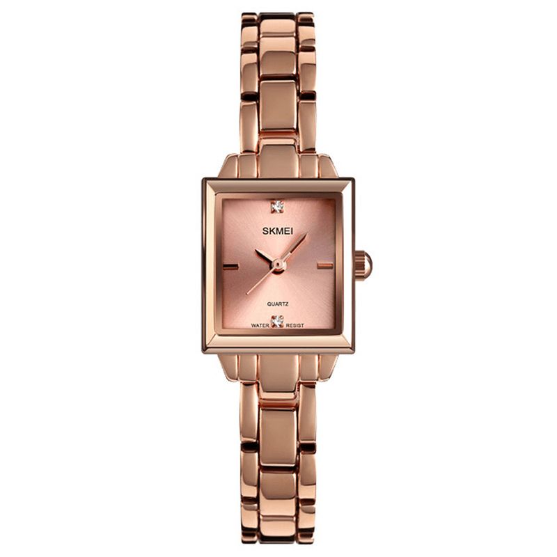 1407 Mode Femmes Montre Lumière Luxe 3atm Étanche Bracelet En Acier Inoxydable Montre À Quartz