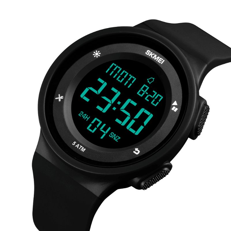 1445 Montre Numérique De Sport De Plein Air Led Étanche En Silicone À La Mode