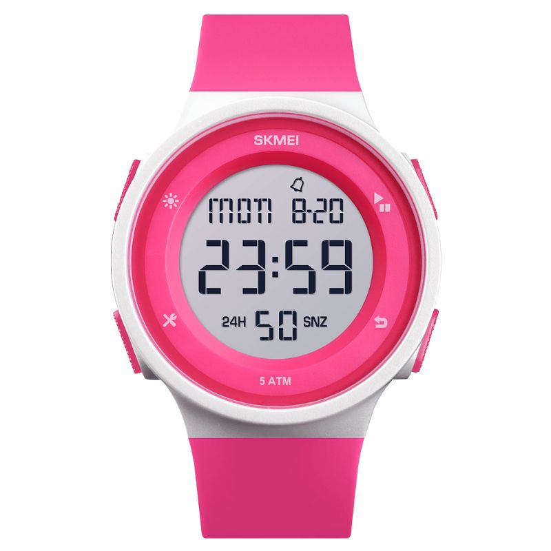 1445 Montre Numérique De Sport De Plein Air Led Étanche En Silicone À La Mode