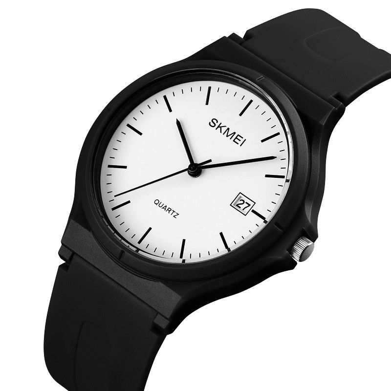 1449 Simple Noir Pointeur Mode Coloré Hommes Femmes Montre À Quartz