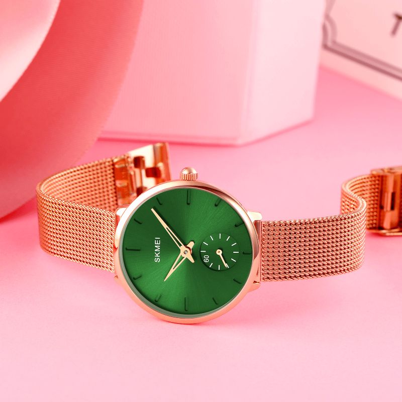 1791 Mode Femmes Élégantes Montre Casual Bracelet En Acier Inoxydable Montre À Quartz Étanche