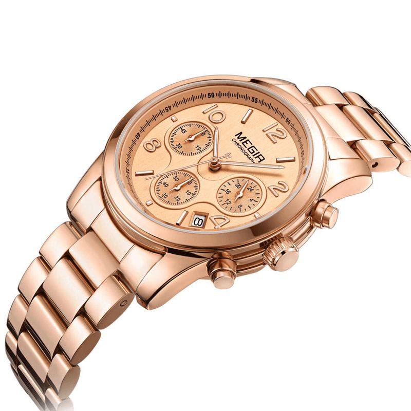 2057 Montre Femme Luxe Mode Chronographe Dames Quartz Montre-bracelet