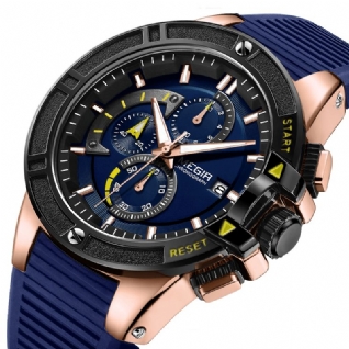 2095 Mode Hommes Montre Chronographe Étanche Affichage Lumineux Sport Montre À Quartz