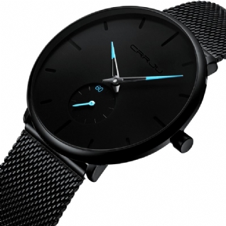 2150 Cadran Simple Aiguille Brillante Hommes Mode Montre À Quartz