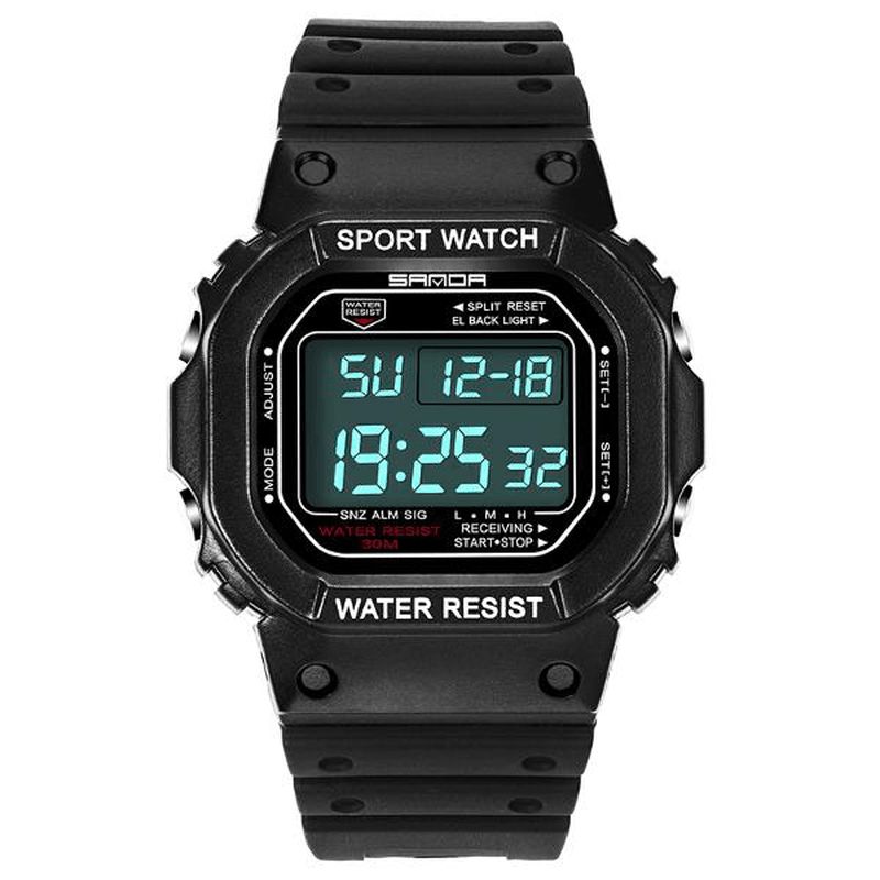 329 Mode Affichage Led Hommes Montre Étanche Sport Montre Numérique