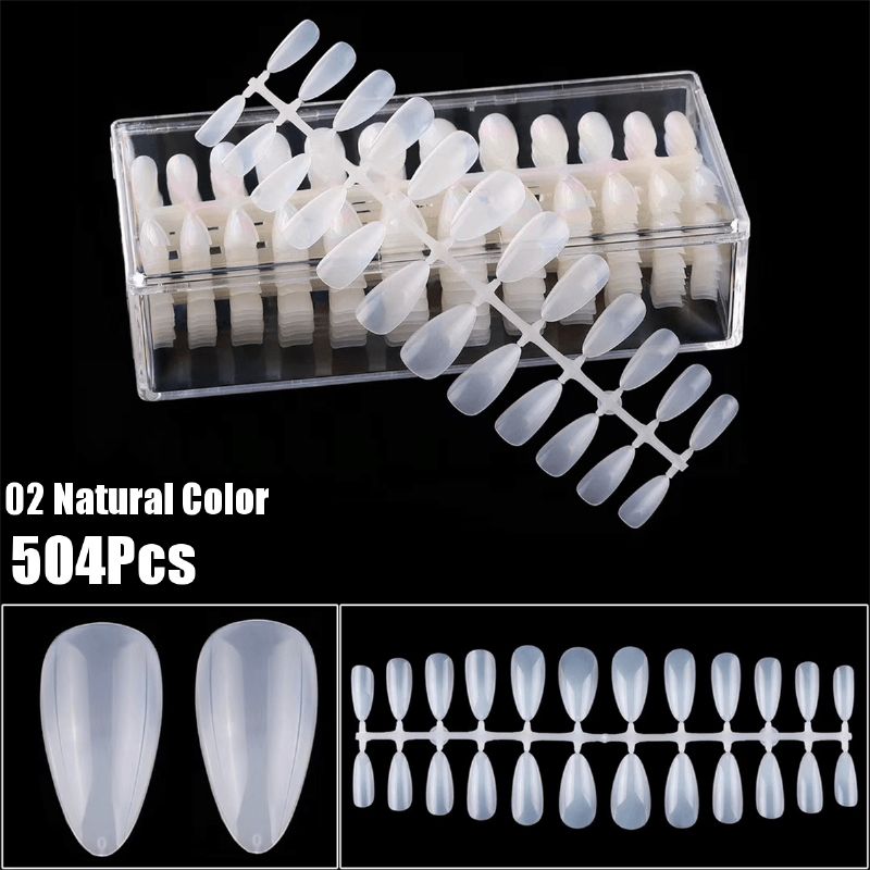 504 Pièces Moule À Ongles En Amande Double Usage Pliable Non Marquant Ongles Conseils