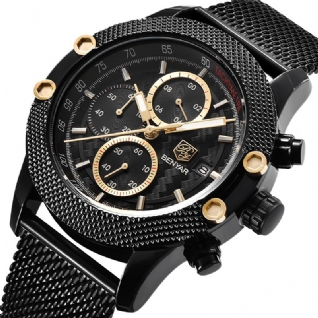 5109m Mode Hommes Montre Chronographe 3atm Étanche Bracelet En Acier Inoxydable Montre À Quartz