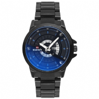 5866g Mode Hommes Montre 3atm Étanche Lumineuse Date Semaine Affichage Montre À Quartz