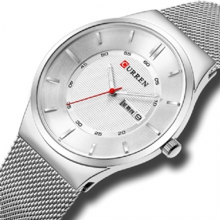 8311 Montre À Quartz Ultra Mince Style Décontracté Date Semaine Affichage Étanche Montre Homme