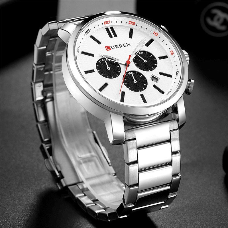 8315 Chronographe Étanche Quartz Montre Business Style Hommes Montre-bracelet