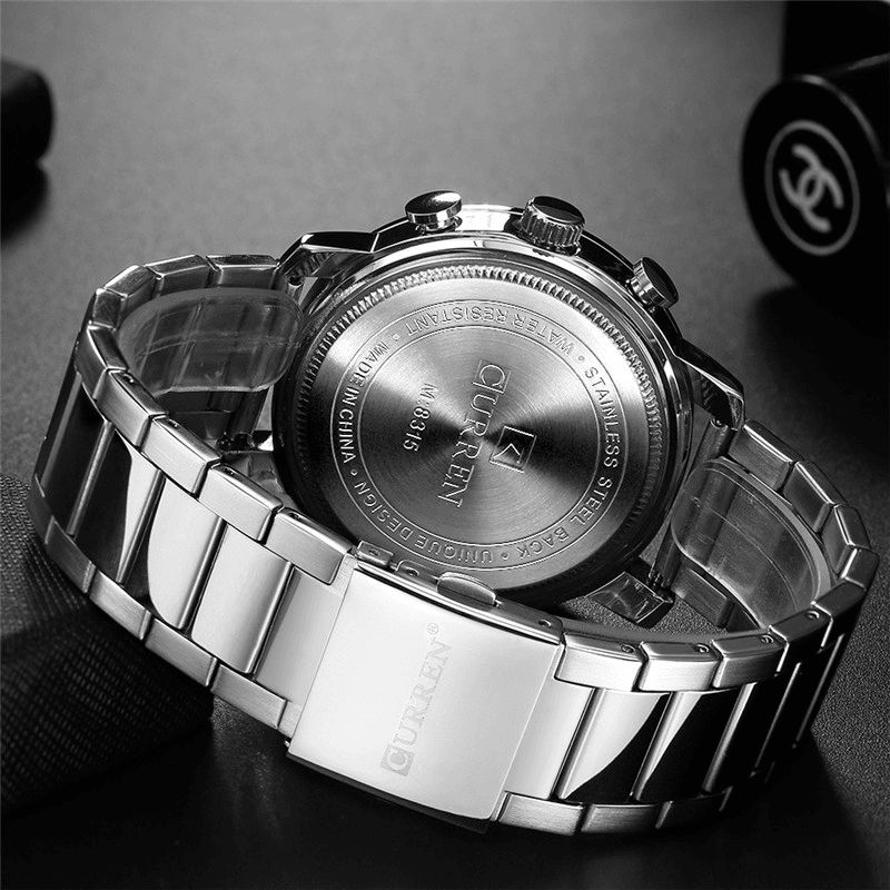 8315 Chronographe Étanche Quartz Montre Business Style Hommes Montre-bracelet