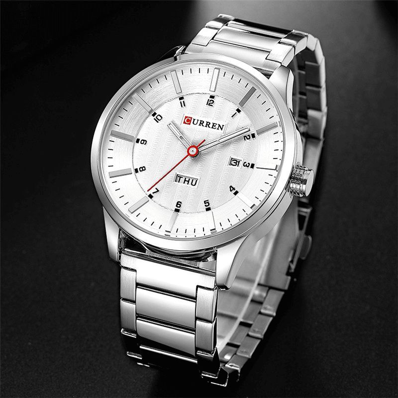 8316 Étanche Business Style Hommes Montre-bracelet Calendrier Montres À Quartz