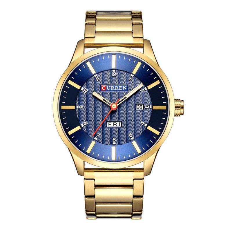 8316 Étanche Business Style Hommes Montre-bracelet Calendrier Montres À Quartz