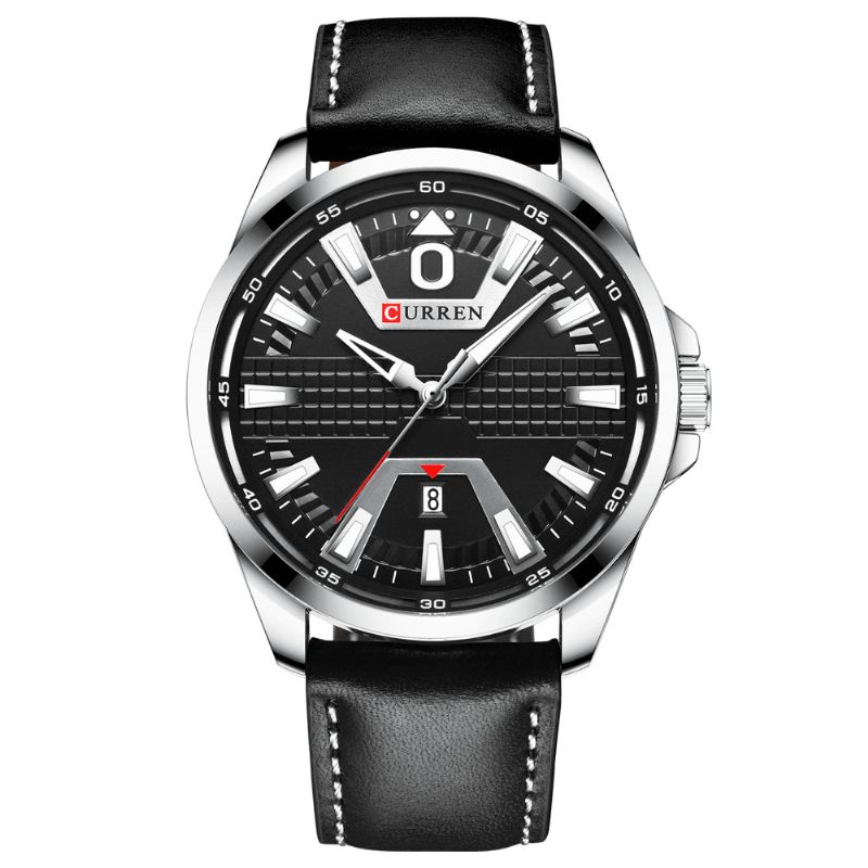 8379 Style Décontracté Hommes Montre-bracelet Calendrier Affichage Lumineux Montres À Quartz