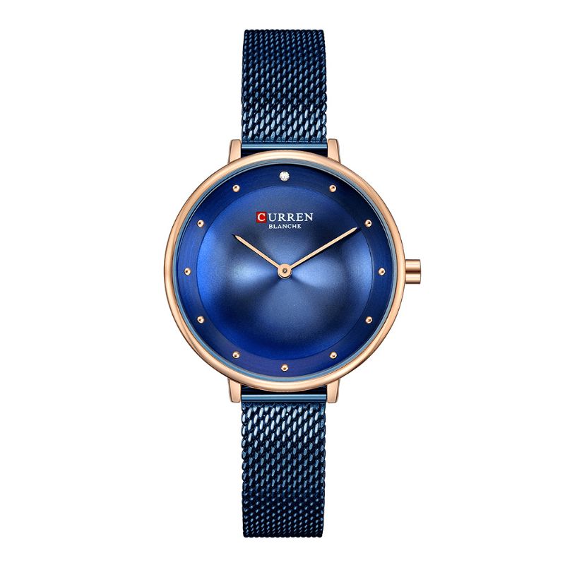 9029 Montre-bracelet Pour Femmes De Style Décontracté Montres À Quartz En Acier Inoxydable