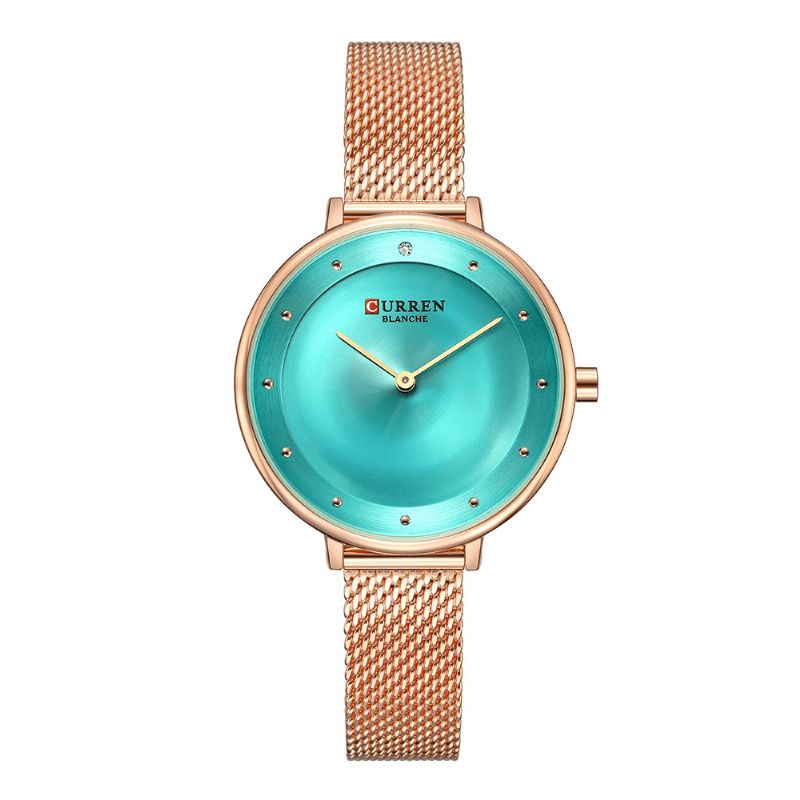 9029 Montre-bracelet Pour Femmes De Style Décontracté Montres À Quartz En Acier Inoxydable