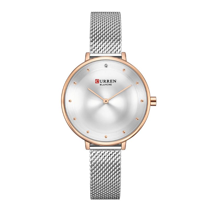 9029 Montre-bracelet Pour Femmes De Style Décontracté Montres À Quartz En Acier Inoxydable