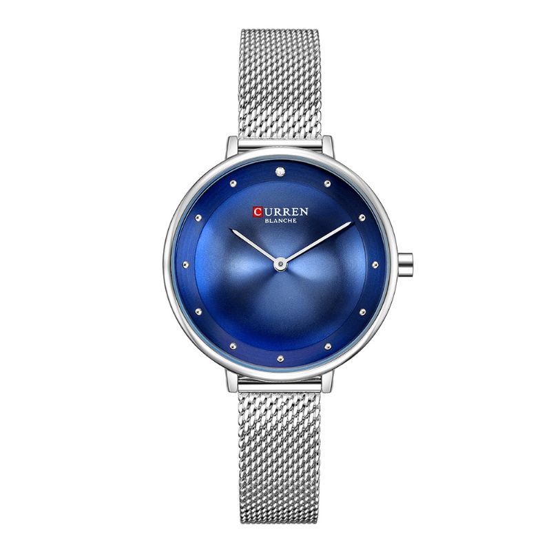 9029 Montre-bracelet Pour Femmes De Style Décontracté Montres À Quartz En Acier Inoxydable