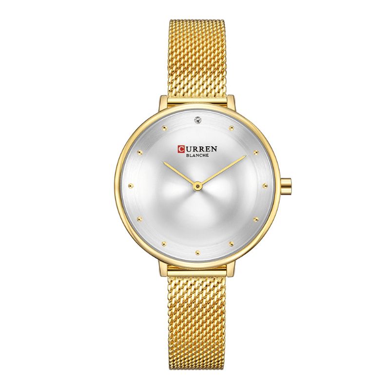 9029 Montre-bracelet Pour Femmes De Style Décontracté Montres À Quartz En Acier Inoxydable