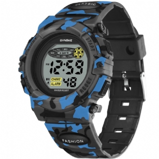 9035 Enfants Led Coloré Lumineux Camouflage Sport Montre Numérique