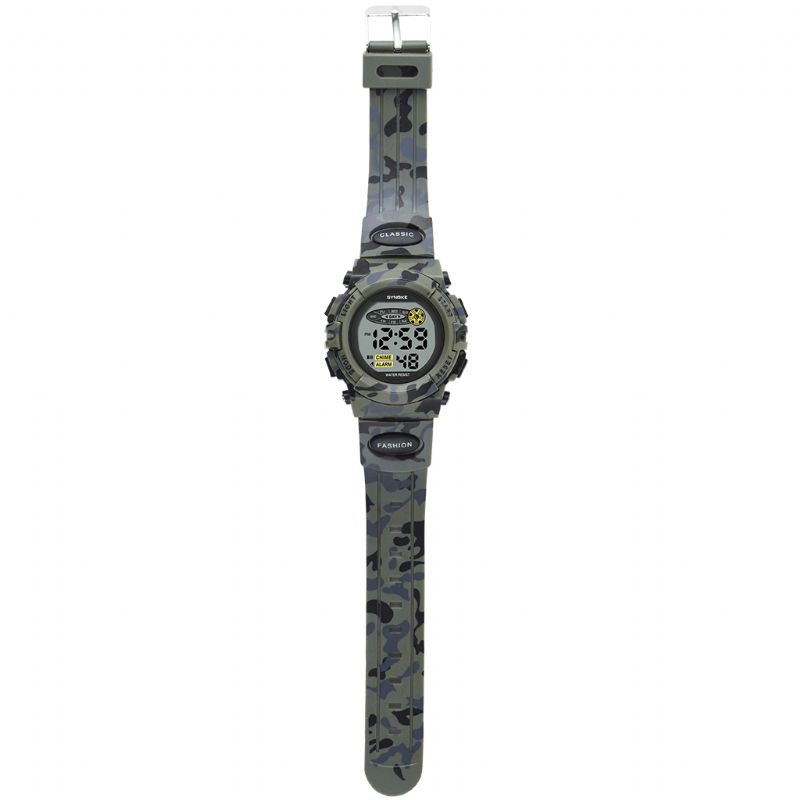 9035 Enfants Led Coloré Lumineux Camouflage Sport Montre Numérique