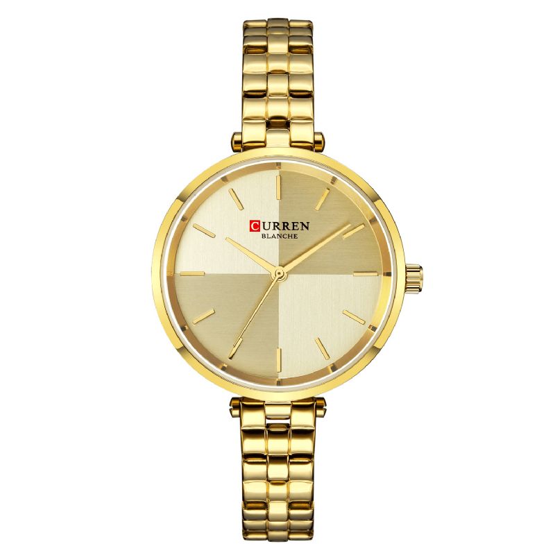 9043 Montre-bracelet Pour Dames De Style Simple En Acier Inoxydable Montres À Quartz