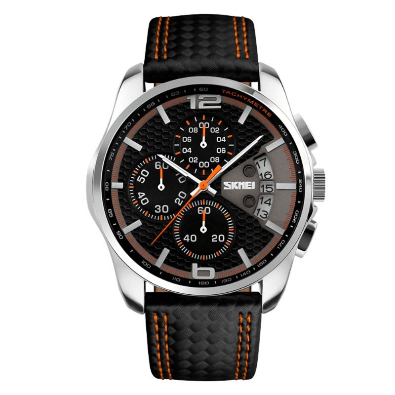 9106 5atm Étanche Sport Hommes Montre Calendrier Fonction Chronomètre Quartz Montre