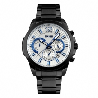 9108 Étanche Chronomètre Affichage Date Style Décontracté Bussiness Hommes Montres À Quartz