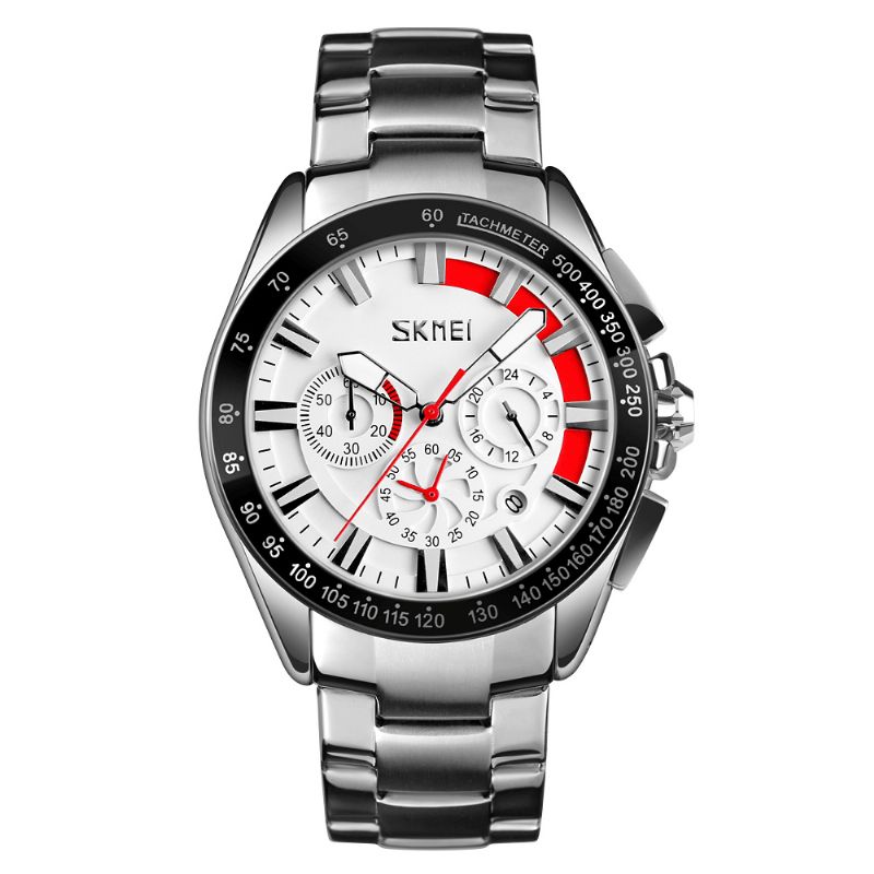 9167 Multi-fonction Mode Hommes Montre Chronomètre Date Affichage Sport Montre À Quartz