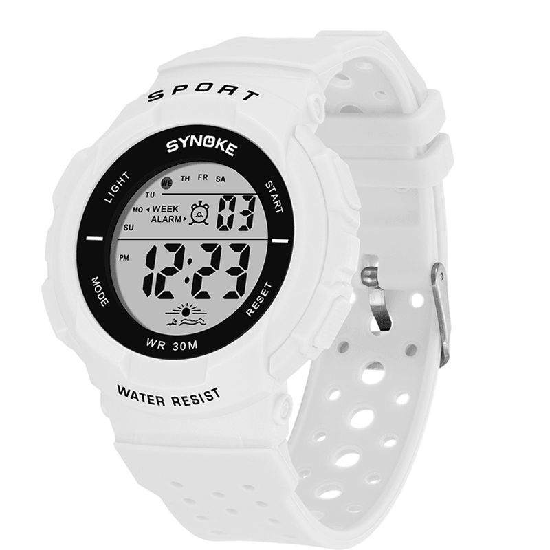 9617 Montre De Mode 3atm Étanche El Lumière Multifonction Led Colorée Montre Numérique De Sport